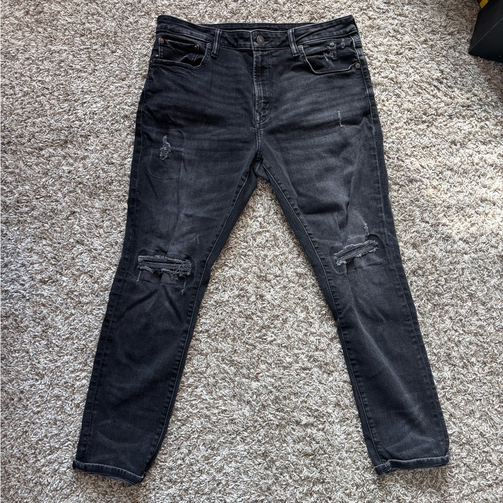 American Eagle Outfitters Men's Dark Gray Athletic Skinny Jeans